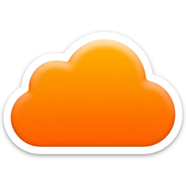 Orange cloud sticker