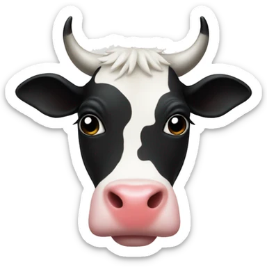 Heart cow print sticker