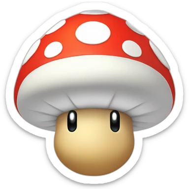 mushroom super mario sticker