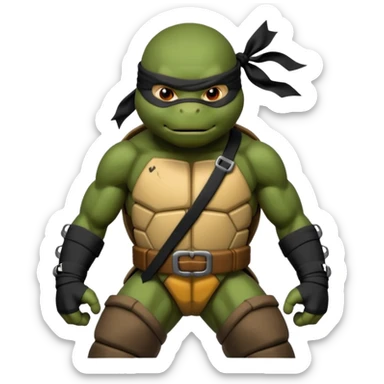 Teenage Mutant Ninja Turtles dressed in black ninja attire sticker