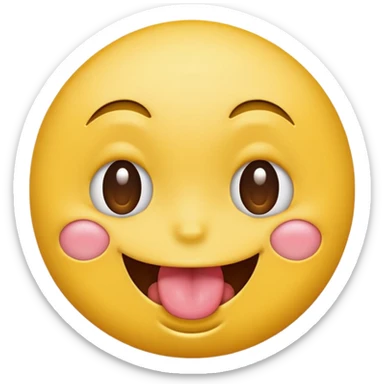 winking tongue out emoji  sticker