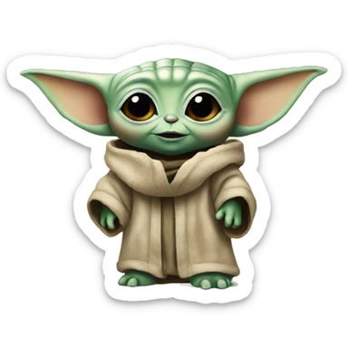 baby yoda welcoming sticker