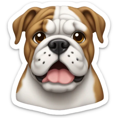 Bulldog inglés line sticker