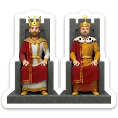 ancient kings on the throne sticker