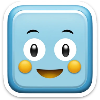 ein um 45 grad gedrehtes hell blauer qaudrat mit weißem checkhaken wie das verify badge auf roblox sticker