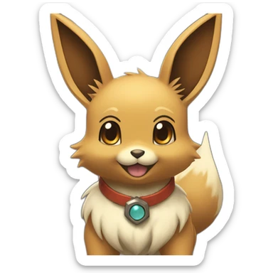 Icon of an auction house from Pokemon, stylistic features from Pokemon should be present and it is clear that auctions are held there, pokemon eevee and magic future sticker