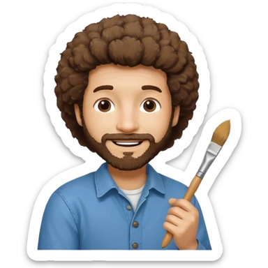 Bob ross qui peint sticker