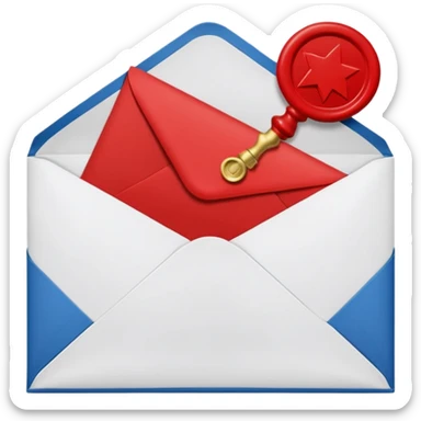 closed envelope with asterisks in the upper right corner sticker