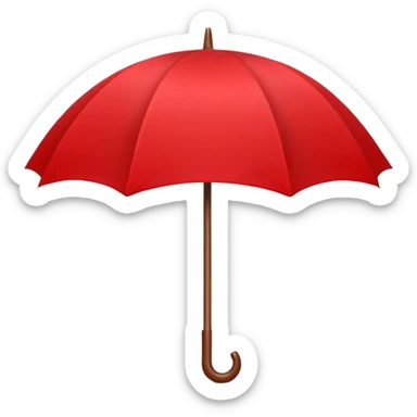 red summer umbrella sticker