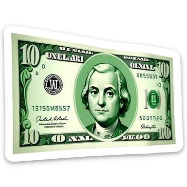 100 dollar bill sticker