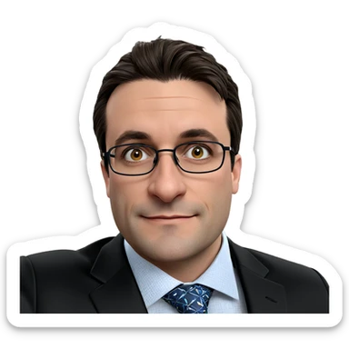 smiling boy in formal attire sticker