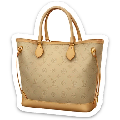 beige louis vuitton tote sticker