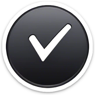 a verifified black tick mark sticker
