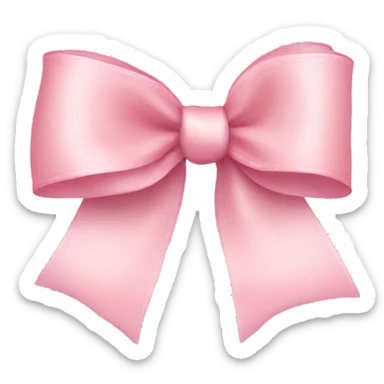 light pink ribbon bow sticker