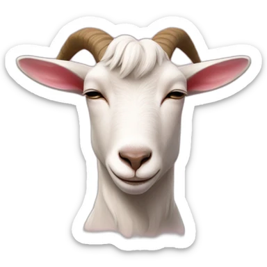 Sleeping goat in pink pj sticker