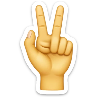 I want a emoji with middle finger bend towards sticker
