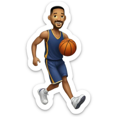 Will smith play basketball woohoo a ball sticker