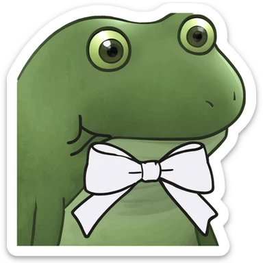 Cute white bow sticker