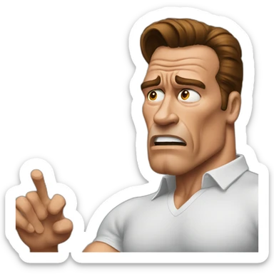 Perplexed Schwarzenegger sticker