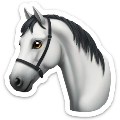 Black horse sticker