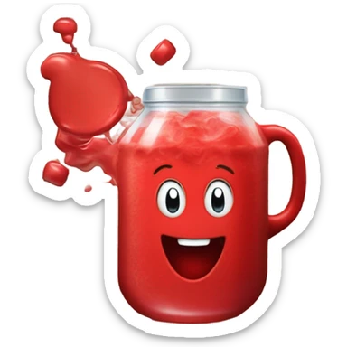 Koolaid  breaking through wall ovarie sticker