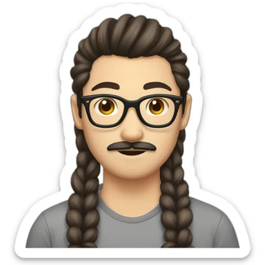 asian-moustache-glasses-ponytail-hairstyle-boyfriend-brune-girlfriend sticker