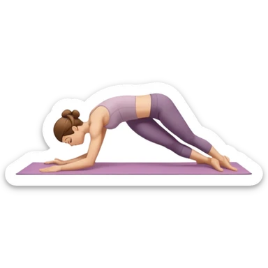 downward dog yoga pose sticker