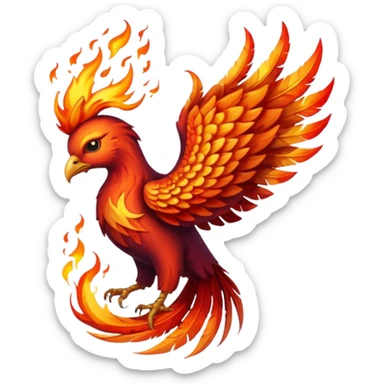 phoenix rising from the ashes sticker