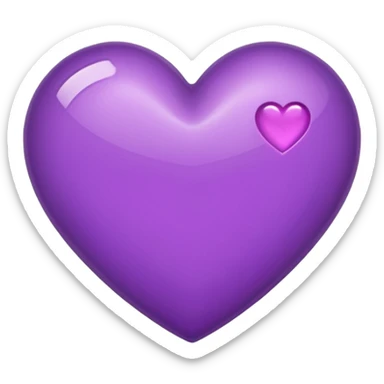 Coeur violet Normal iPhone sticker