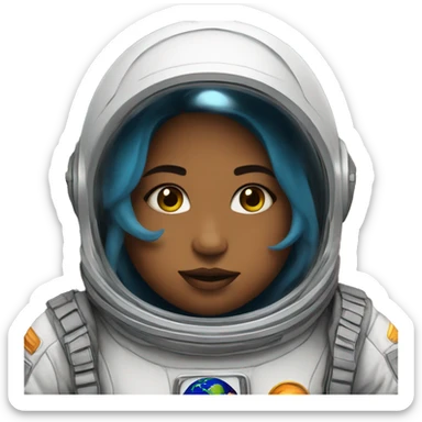 girl in space suit fats sticker