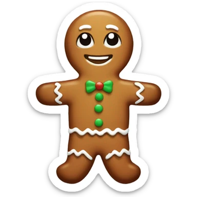 gingerbread man  sticker