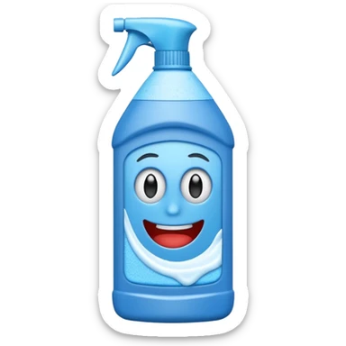 Emojipaper craft style Harpic cleaning product bottle sticker