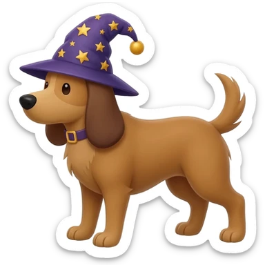 Dog wizard sticker