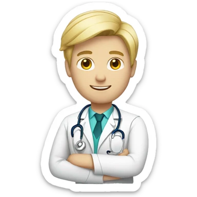 doctor male blond sticker