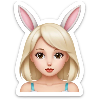 Coquette bunny sticker