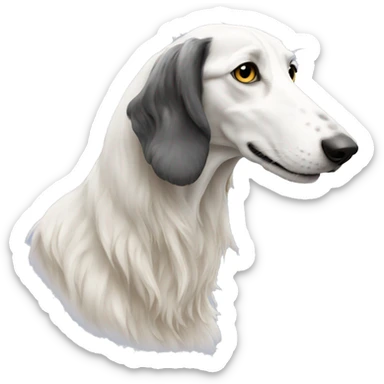 borzoi with livery long nose sticker