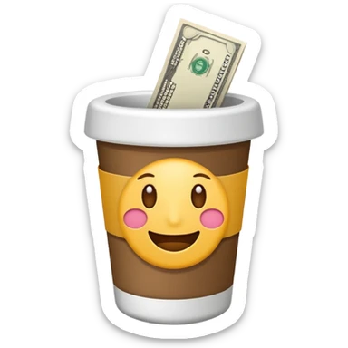 emoji dentro do vaso sanitário com cocô e dinheiro sticker