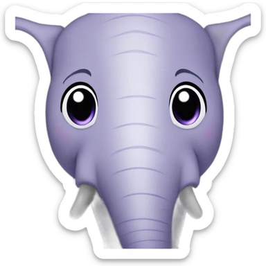 Doudou Éléphant violet sticker