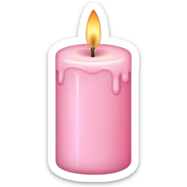 Baby pink candle  sticker