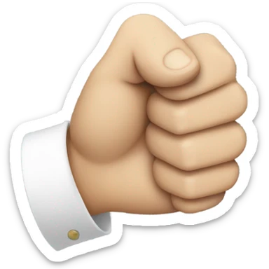 create A hand emoji two hands overlapping thumb and index finger forming a v closed fist sticker