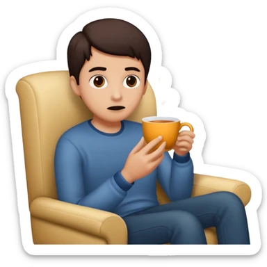 Tea and scary movie sticker