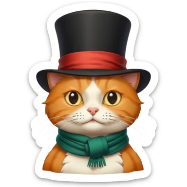Ginger cat as Scrooge  sticker