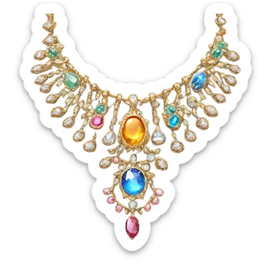 Shiny necklace sticker