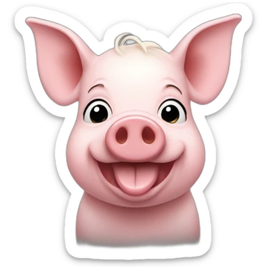 rockstar pig sticker