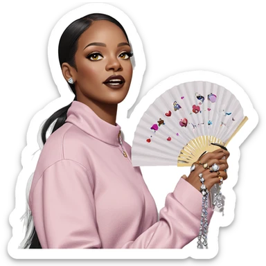 dark beauty with jewelry fan sticker