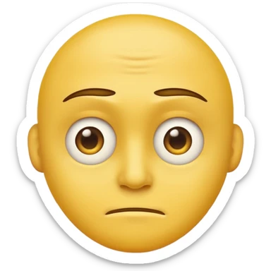 side eye emoji meme, yellow face, unimpressed look, eyes glancing sideways, classic emoji style sticker