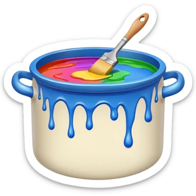 pot of paint sticker