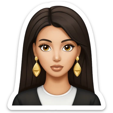 kim kardashian with earrings sticker
