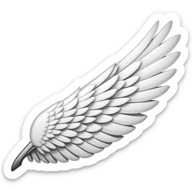 Only a wing not a bird sticker