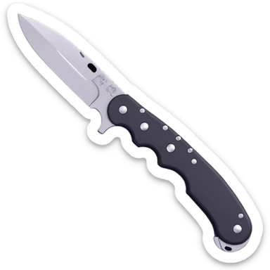 Spyderco pocket knife with thumb hole sticker